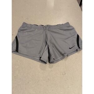 Nike Dri Fit Womens Athletic Shorts Gray Black Size XL Workout Running‎
